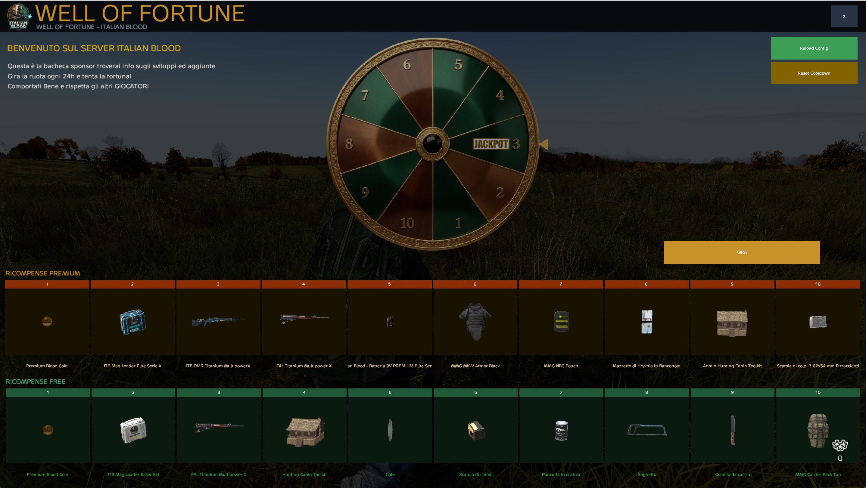 Well of Fortune — Interfaccia in-game